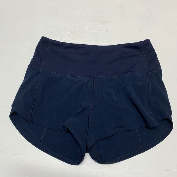 Lululemon Run Times Low Rise Short 4” Swift 4-Way Stretch Size 4 True Navy - Picture 1 of 8